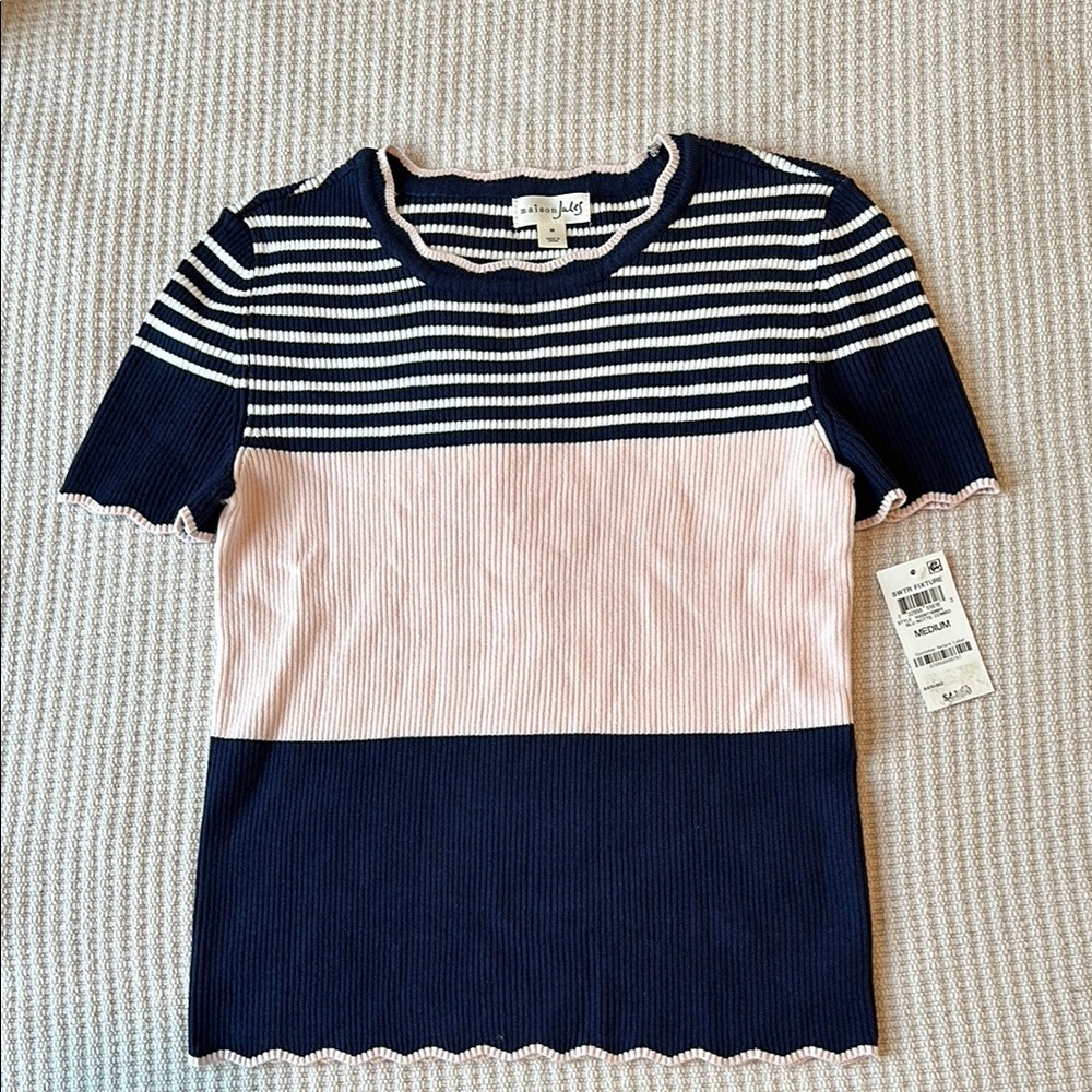 Maison Jules short sleeve sweater top